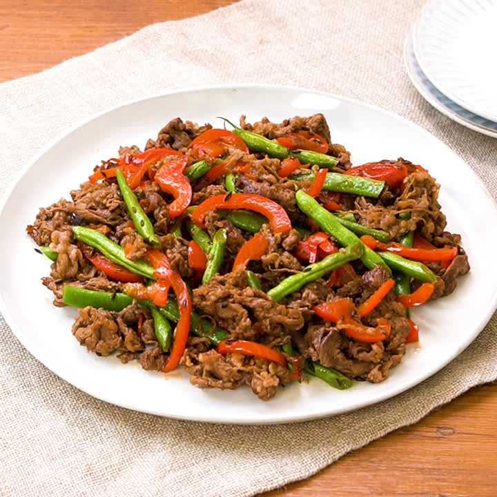 牛肉といんげんのクミン炒め