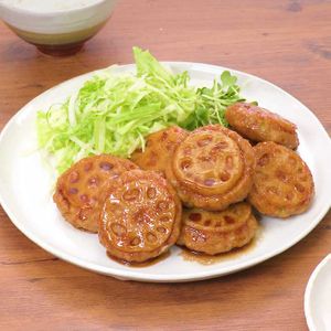 「れんこん甘辛つくね」のレシピ動画