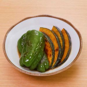 「かぼちゃとピーマンの焼きびたし」のレシピ動画
