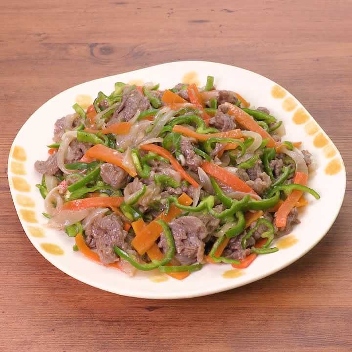 牛肉とピーマンのプルコギ風
