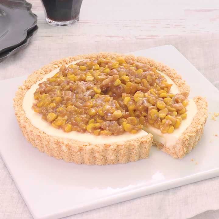 とうもろこしの塩キャラメルタルト