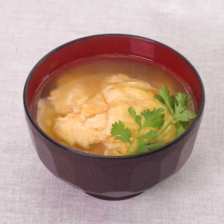 ざっくり卵焼きと香菜