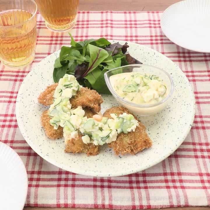 カレーアジフライのきゅうりタルタル