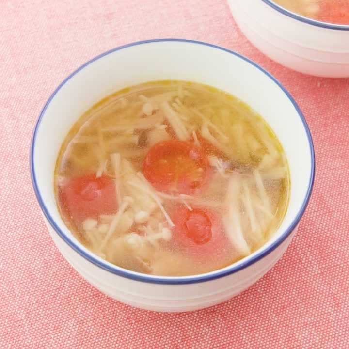 きのことミニトマトのスープ