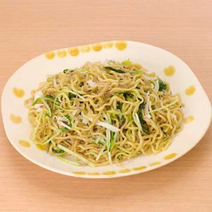 「水菜とじゃこの焼きそば」のレシピ動画