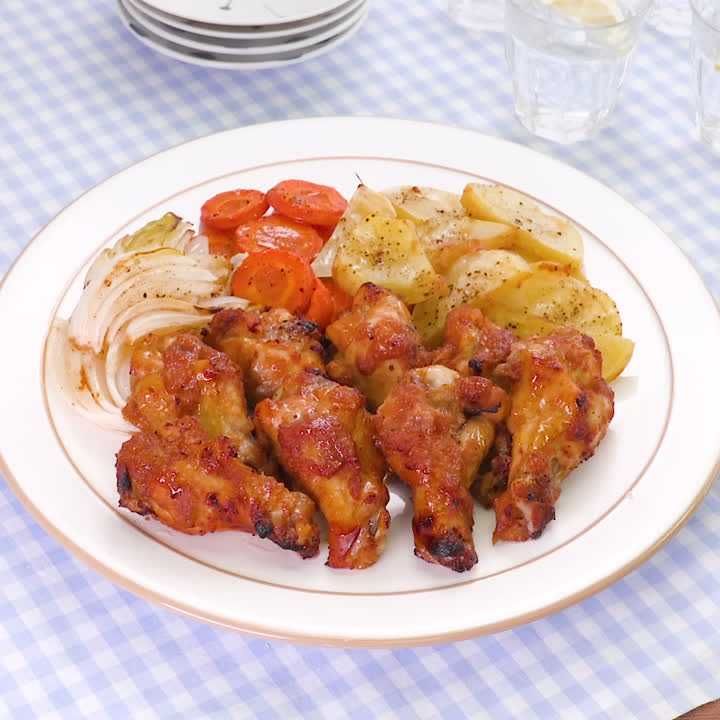 手羽元のバーベキュー焼き