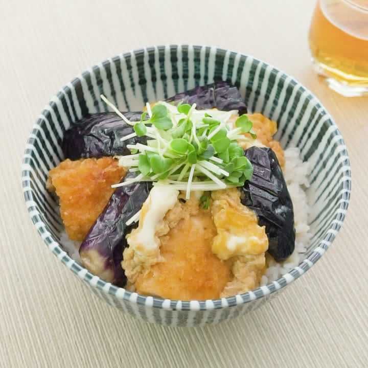 ささみとなすのカツ煮丼
