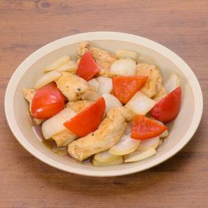 「鶏むねと野菜の甘酢炒め」のレシピ動画