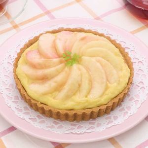 「白桃とカスタードのタルト」のレシピ動画
