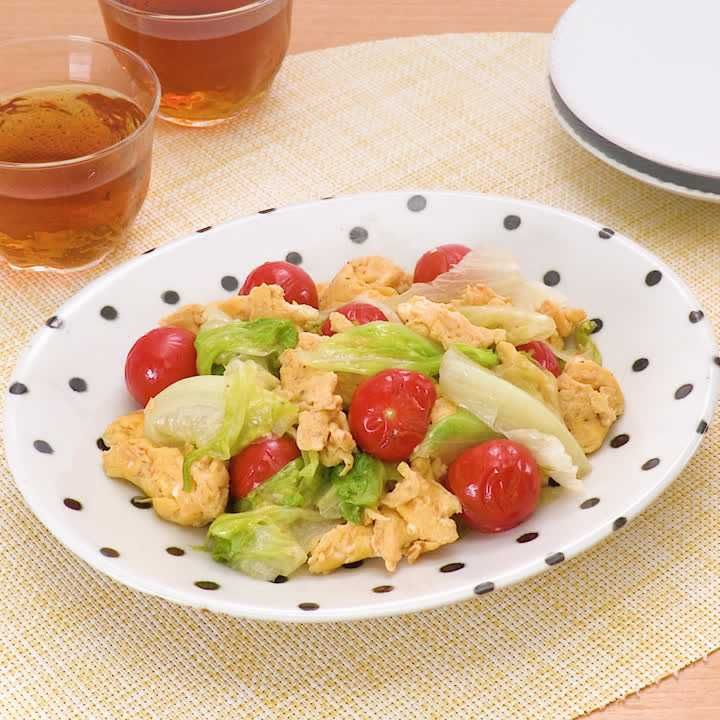 ミニトマトと卵の中華炒め