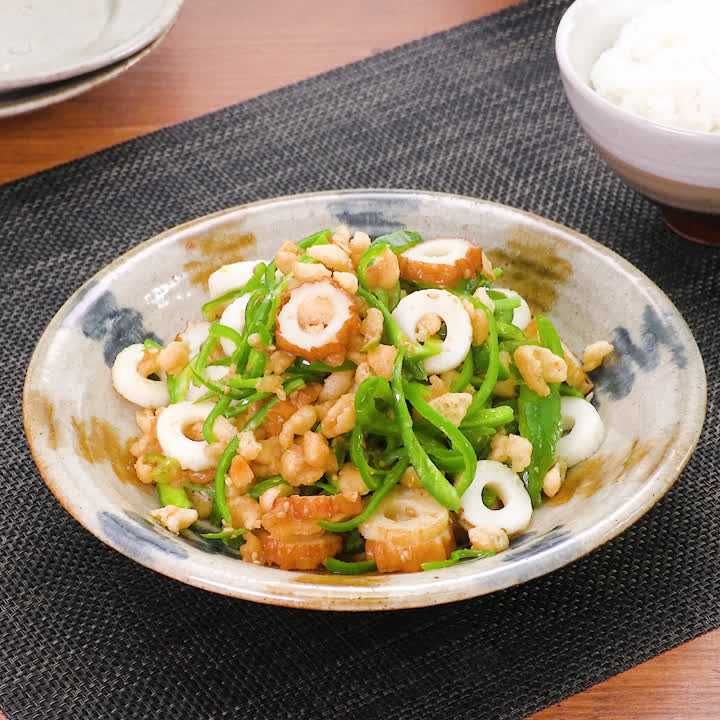 ピーマンのたぬきみそ炒め