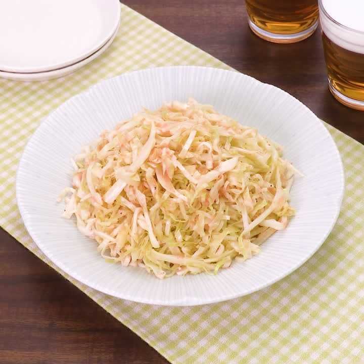 蒸しキャベツの明太あえ