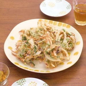 みょうがと玉ねぎのかき揚げ