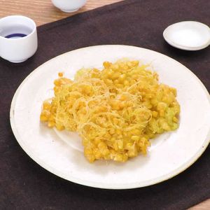 「とうもろこしのひげ入りかき揚げ」のレシピ動画