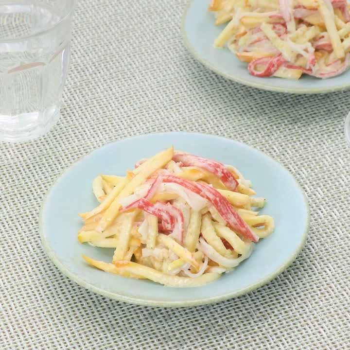 黄ズッキーニとカニかまぼこのマヨ和え
