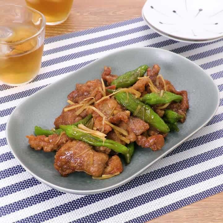 豚天とししとうの南蛮漬け