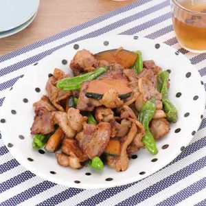 「豚バラとししとうの甘辛焼き」のレシピ動画