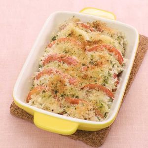 ささみとトマトのパン粉焼き