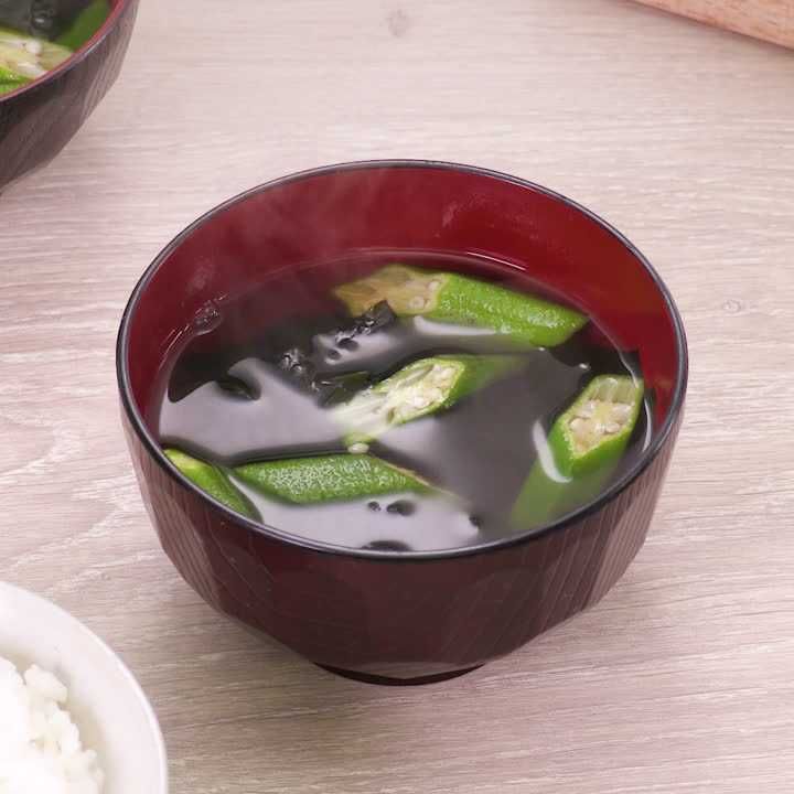 オクラとわかめのすまし汁