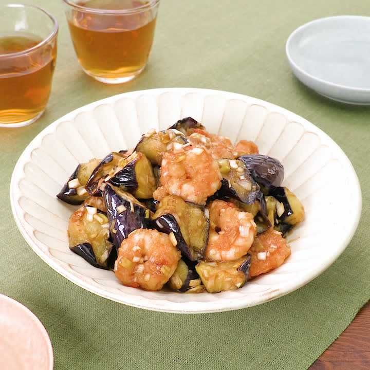 旨味たっぷり♪ えびとなすの旨辛ネギだれのレシピ動画・作り方 DELISH KITCHEN
