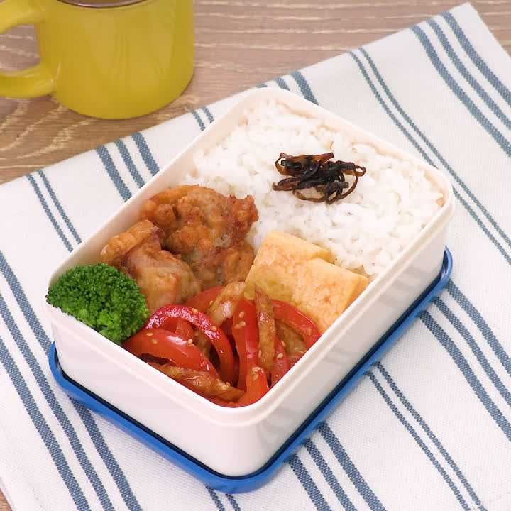 パプリカとちくわのめんつゆ炒め