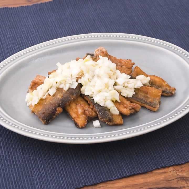 秋刀魚の竜田揚げねぎだれがけ