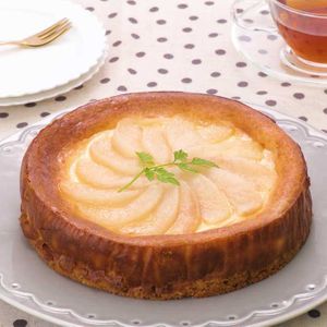 梨のベイクドチーズケーキ