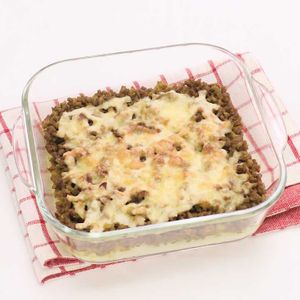 「マッシュポテトとひき肉のカレーグラタン」のレシピ動画