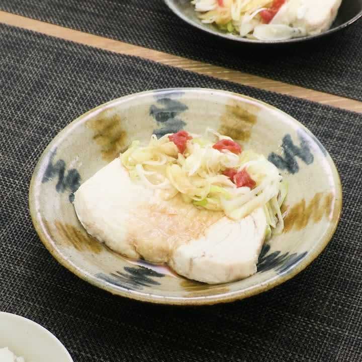 メカジキの梅ねぎ蒸し