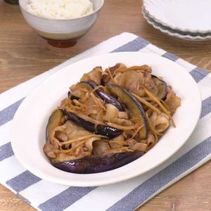 「豚となすの甘酢新生姜炒め」のレシピ動画