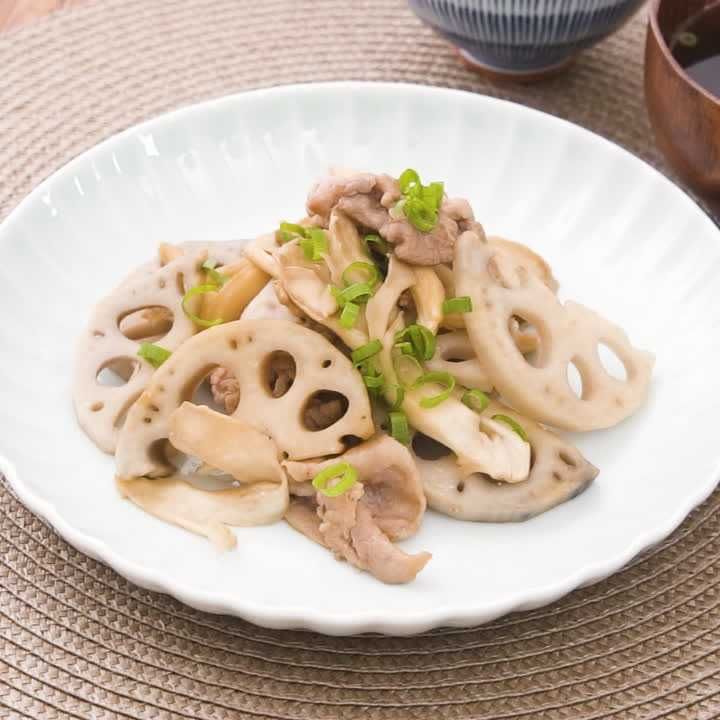まいたけと豚肉のにんにく醤油炒め