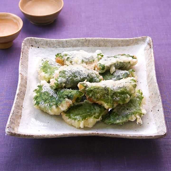 えびの大葉揚げ