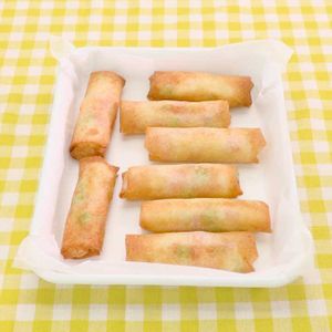 「ハムとはんぺんの春巻き」のレシピ動画