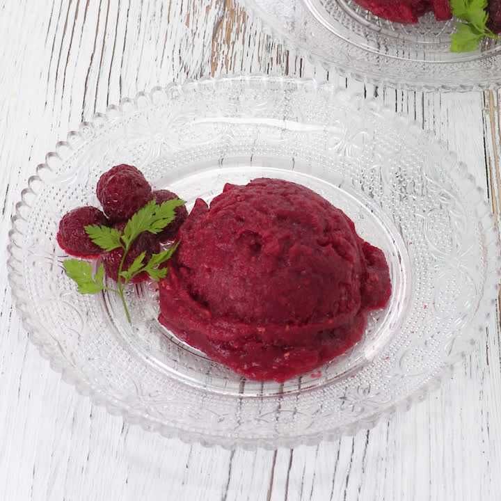 簡単ラズベリーシャーベットのレシピ