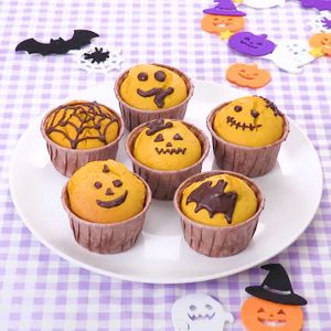 「パンプキンカップケーキ」のレシピ動画