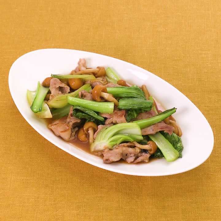 豚とチンゲンサイの中華炒め
