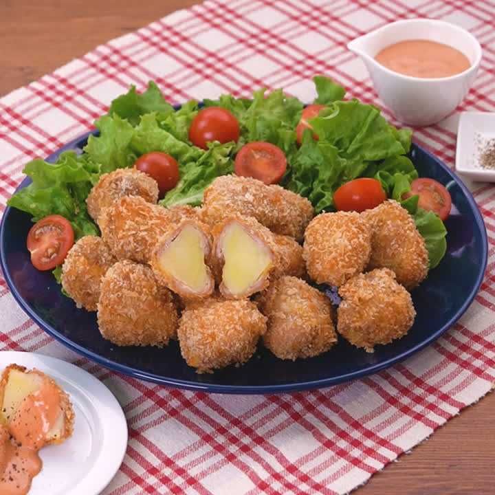 豚こま包み揚げ