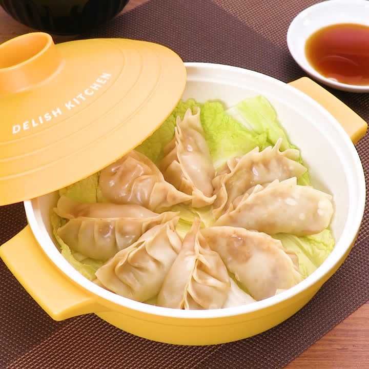 お手軽蒸し餃子
