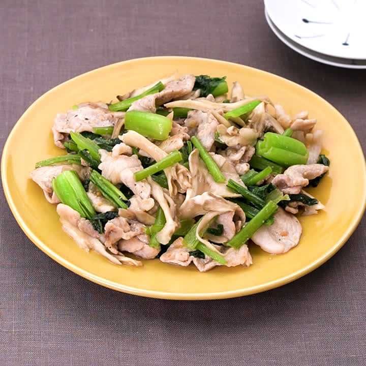豚肉とまいたけのしょうが味噌炒め