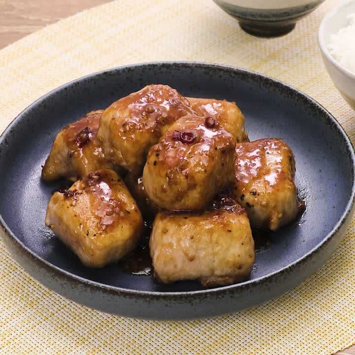 豆腐の肉まきピリ辛たれ