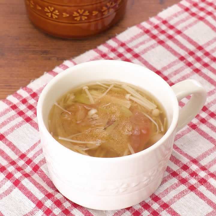 アマランサスとえのきの梅スープ