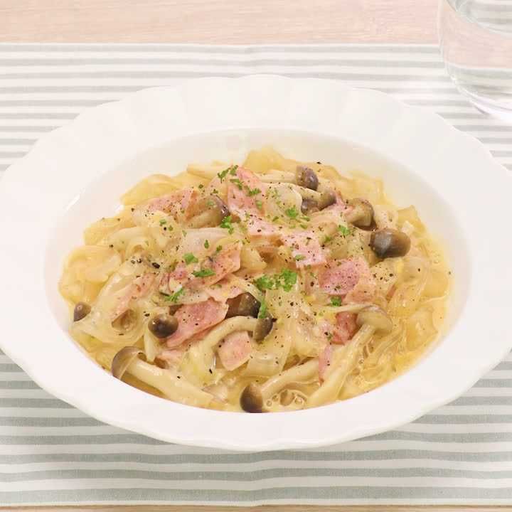 こってり濃厚 タンミョンのクリームパスタ風のレシピ動画 作り方 Delish Kitchen