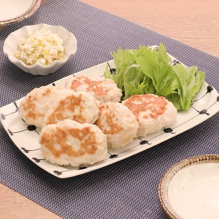 れんこんと高野豆腐のねぎ塩つくね