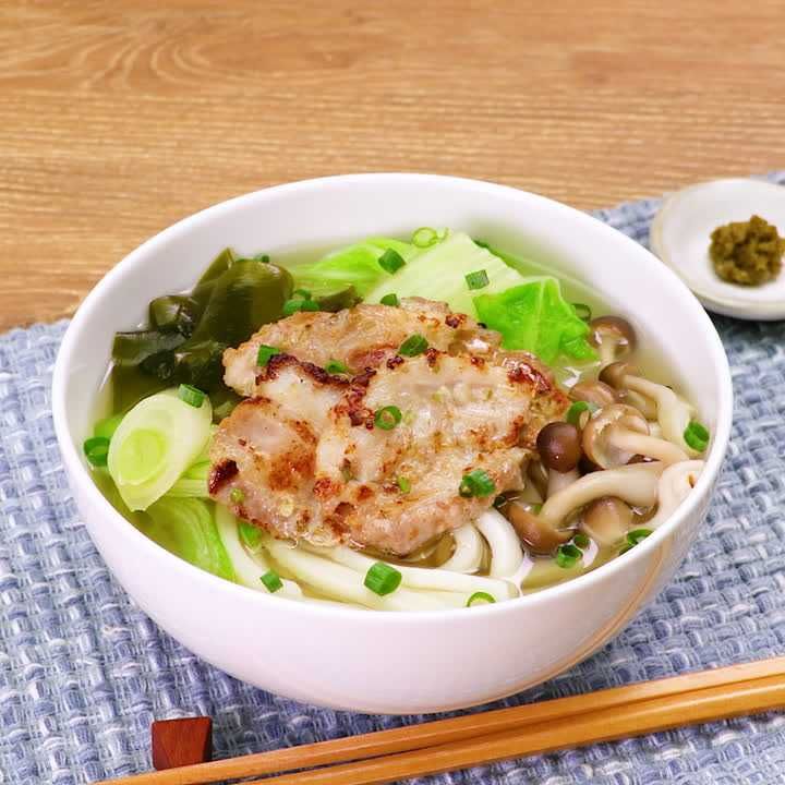 豚バラねぎ塩うどん