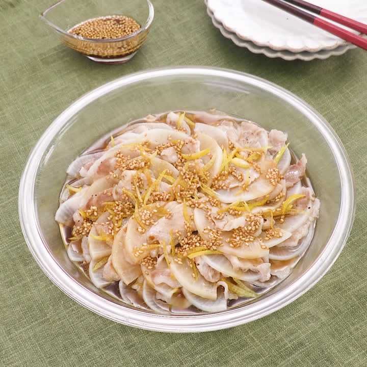 豚肉と大根のゆずレンジ蒸し