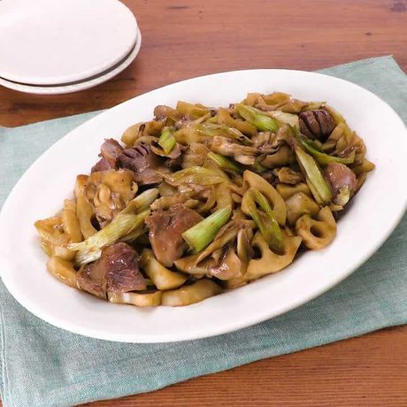 簡単に作れる 砂肝と秋野菜の山椒炒めのレシピ動画 作り方 Delish Kitchen