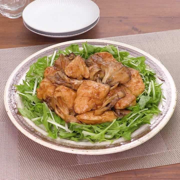 鶏むね肉とまいたけのしょうが焼き