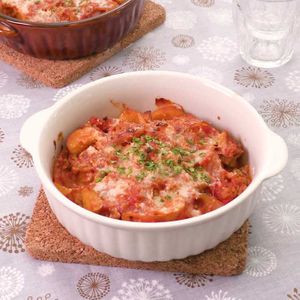 「豆腐とエリンギのミートグラタン」のレシピ動画