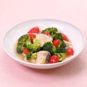 「タラと彩り野菜の塩炒め」のレシピ動画