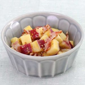 「さつまいもとベーコンのマスタードサラダ」のレシピ動画